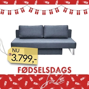 Sovesofa Cama - Bonell - Neve 90  Grå stof. 